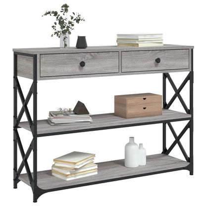 vidaXL Console Table | Grey Sonoma | Engineered wood | 100x28x75 cm