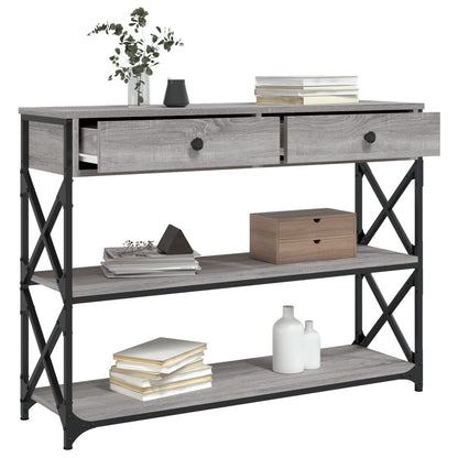 vidaXL Console Table | Grey Sonoma | Engineered wood | 100x28x75 cm