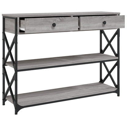 vidaXL Console Table | Grey Sonoma | Engineered wood | 100x28x75 cm