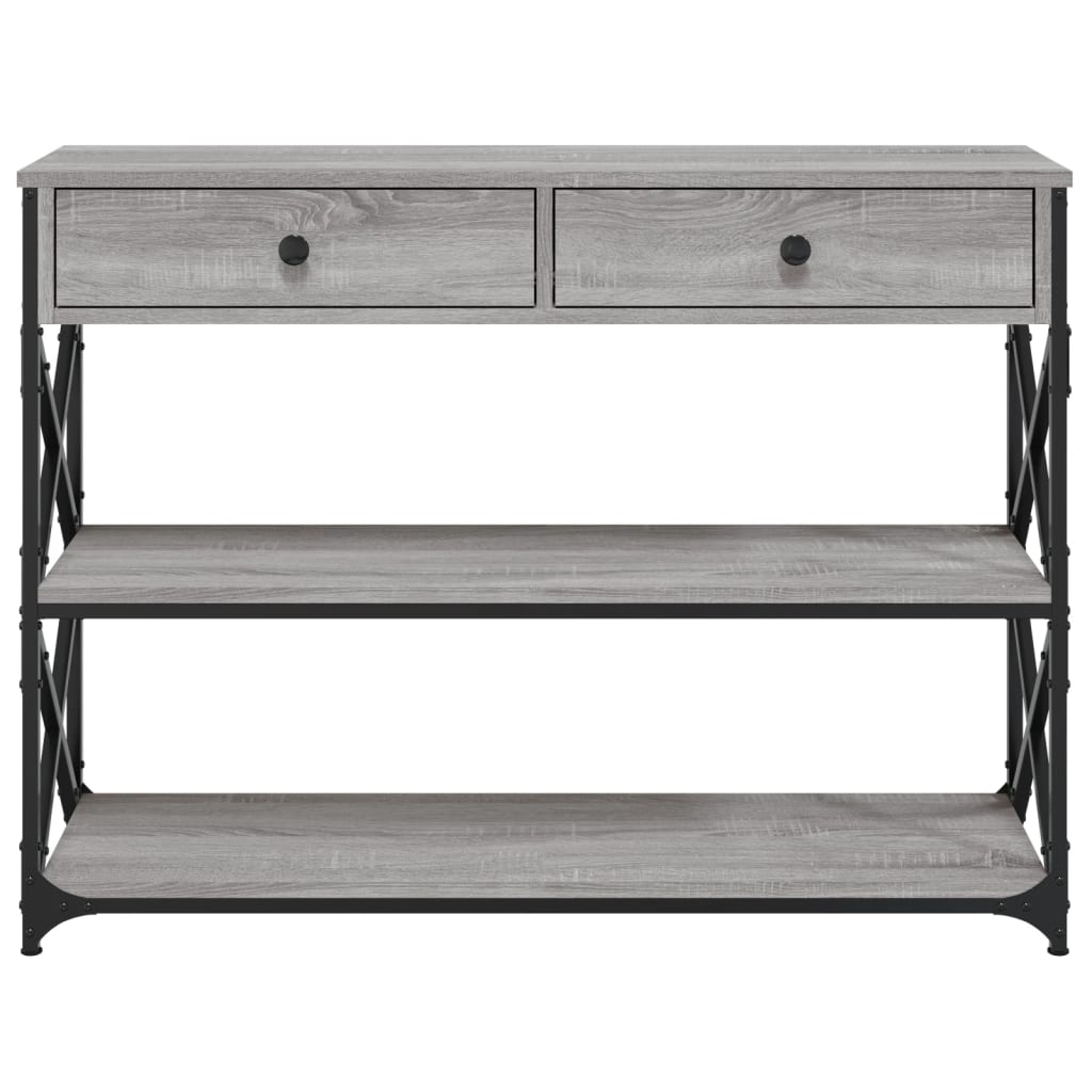 vidaXL Console Table | Grey Sonoma | Engineered wood | 100x28x75 cm