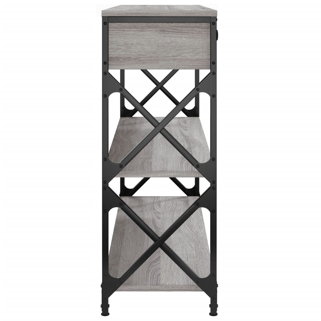vidaXL Console Table | Grey Sonoma | Engineered wood | 100x28x75 cm