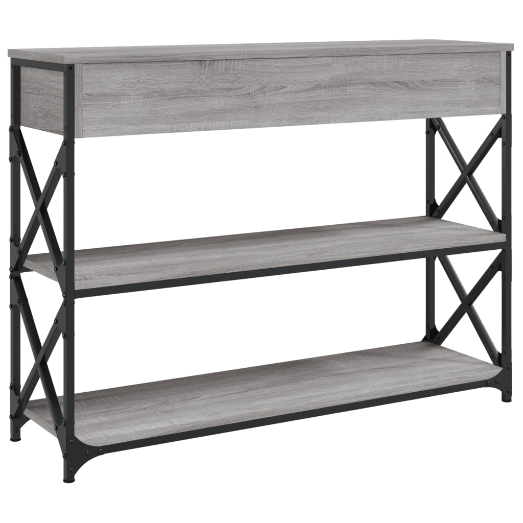 vidaXL Console Table | Grey Sonoma | Engineered wood | 100x28x75 cm