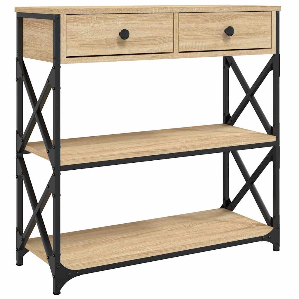 vidaXL Console Table Sonoma Oak 75x28x75 cm Engineered Wood