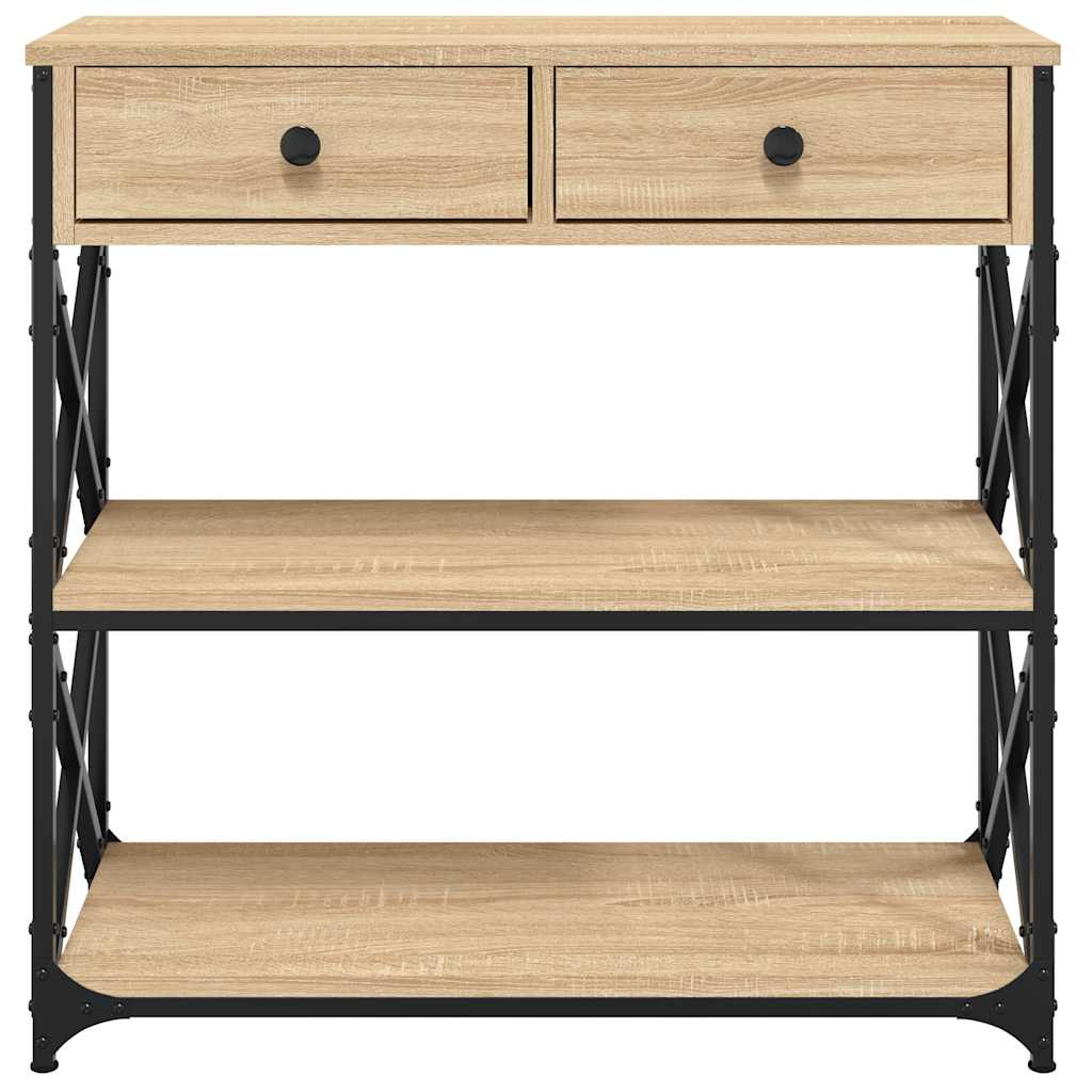 vidaXL Console Table Sonoma Oak 75x28x75 cm Engineered Wood