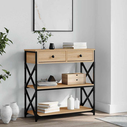 vidaXL Console Table Sonoma Oak 75x28x75 cm Engineered Wood