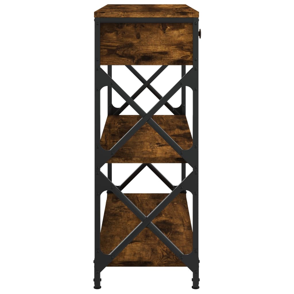 vidaXL Console Table Smoked Oak 75x28x75 cm Engineered Wood