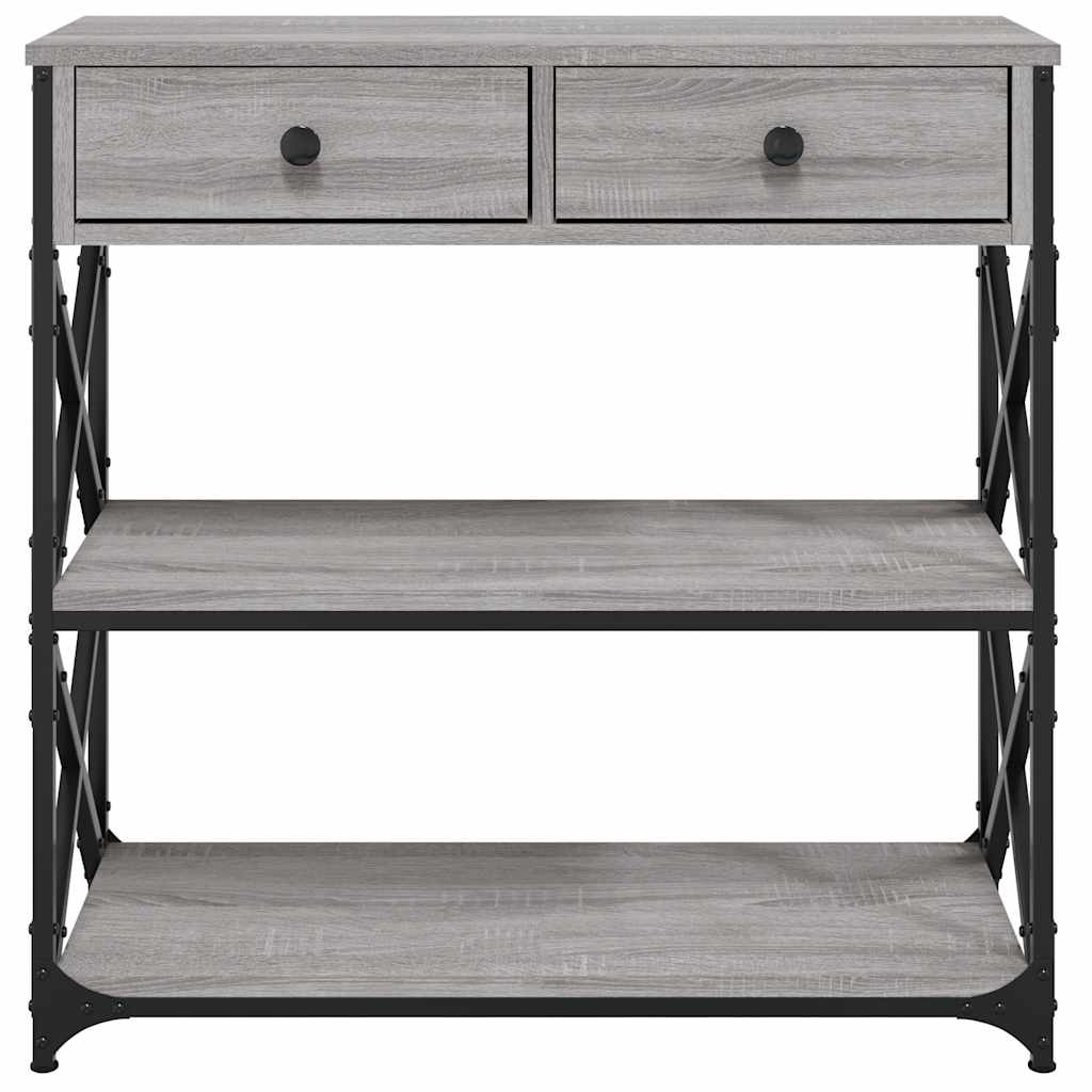 vidaXL Console Table Grey Sonoma 75x28x75 cm Engineered Wood