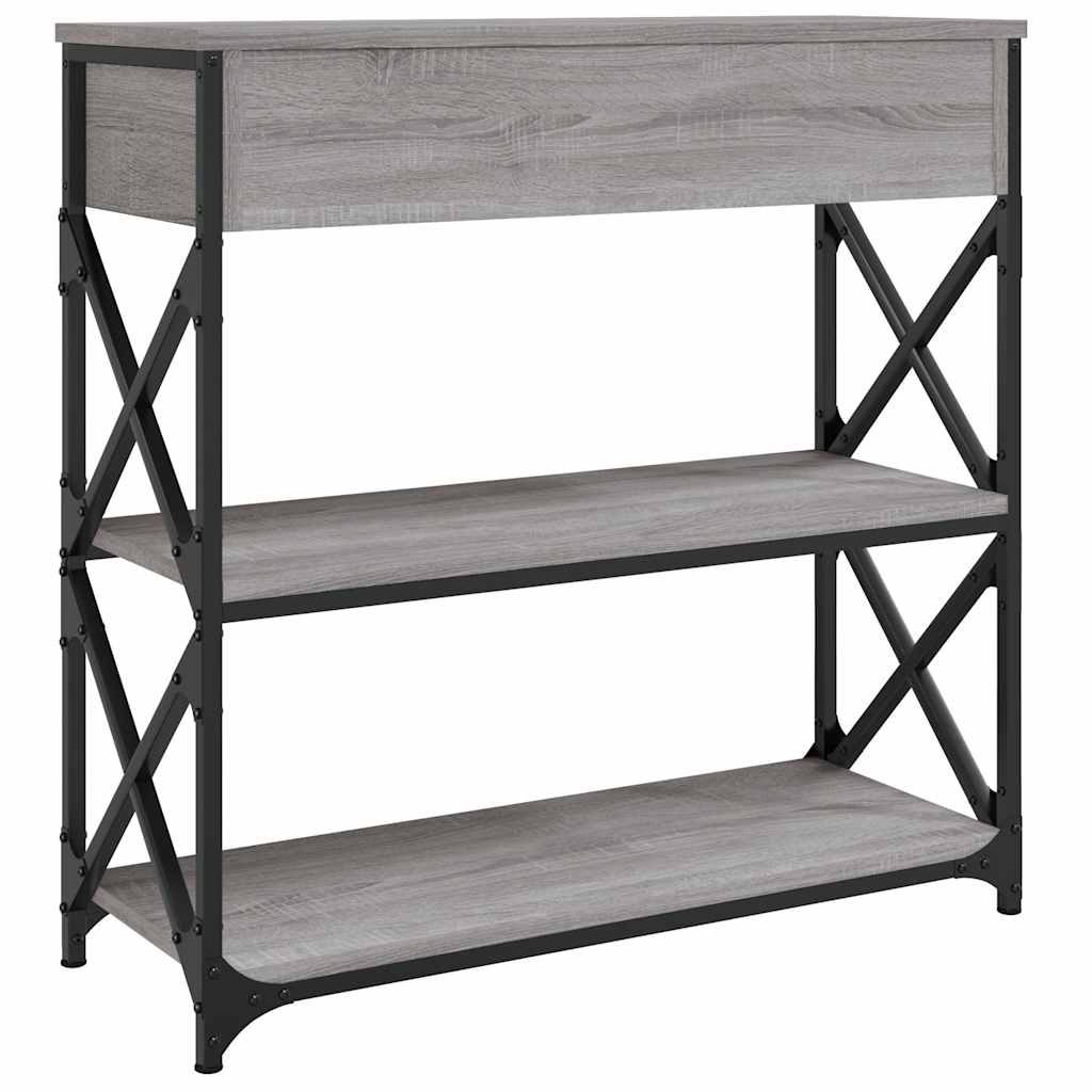 vidaXL Console Table Grey Sonoma 75x28x75 cm Engineered Wood