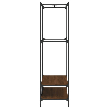 vidaXL Clothes Rack with Shelves Brown Oak Engineered Wood