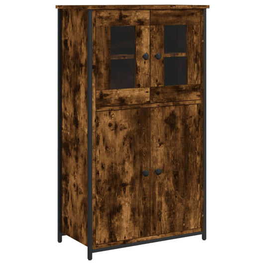 vidaXL Highboard Smoked Oak 62x32x106.5 cm Engineered Wood