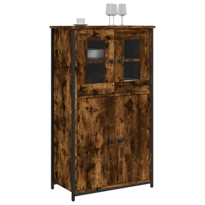 vidaXL Highboard Smoked Oak 62x32x106.5 cm Engineered Wood