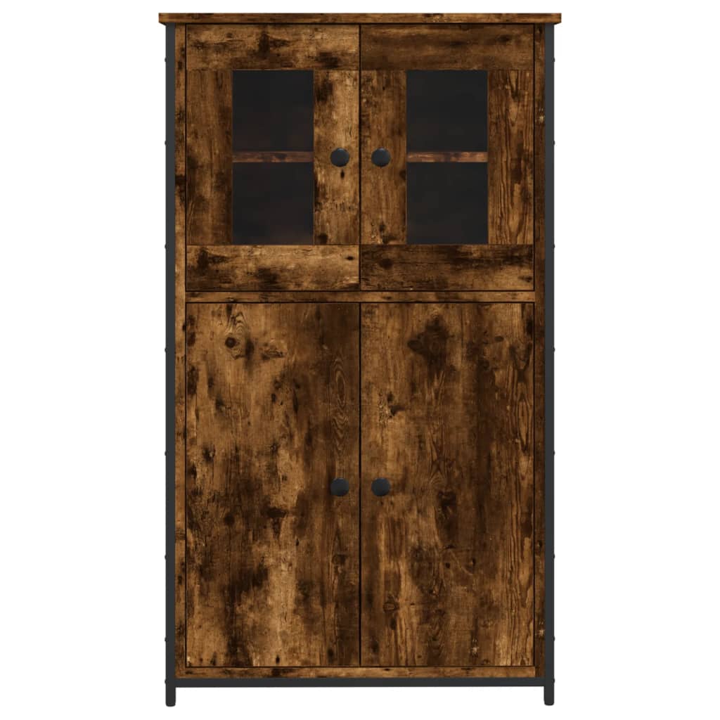 vidaXL Highboard Smoked Oak 62x32x106.5 cm Engineered Wood