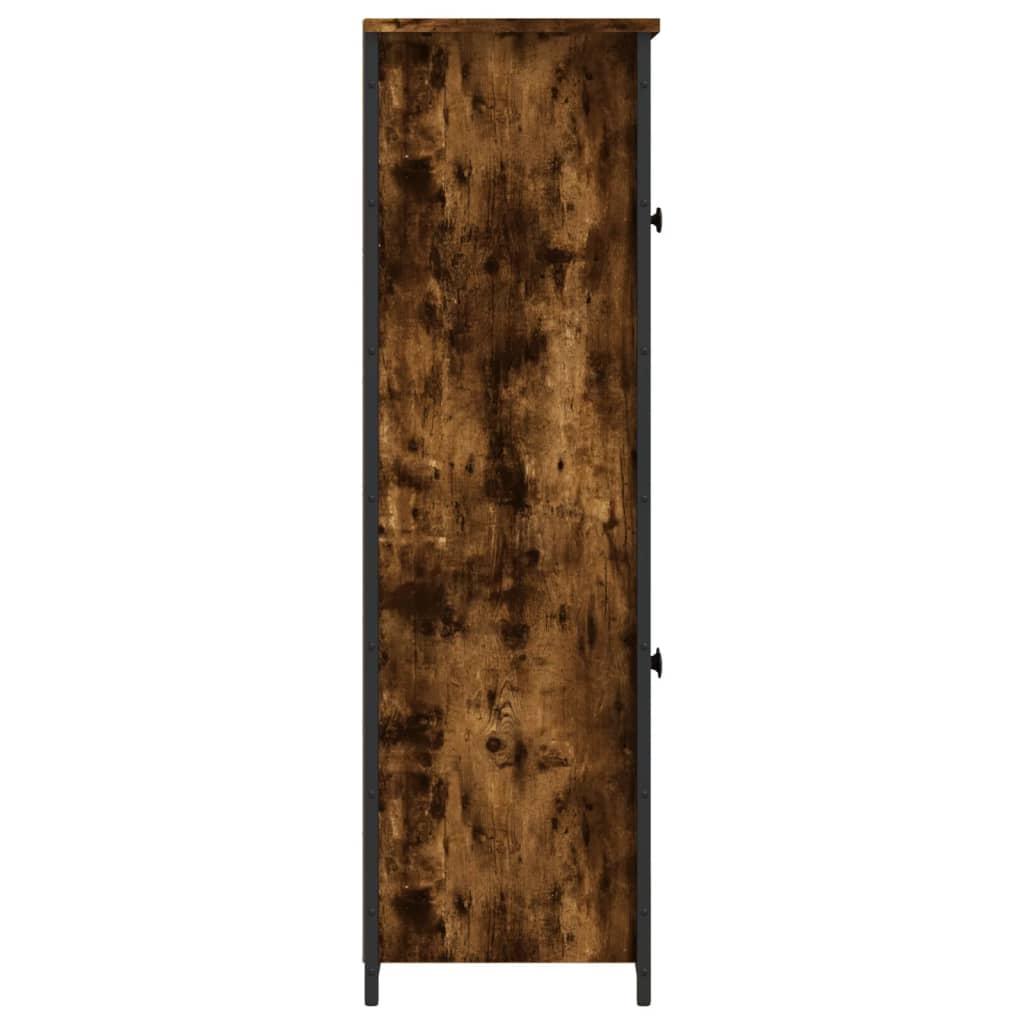 vidaXL Highboard Smoked Oak 62x32x106.5 cm Engineered Wood