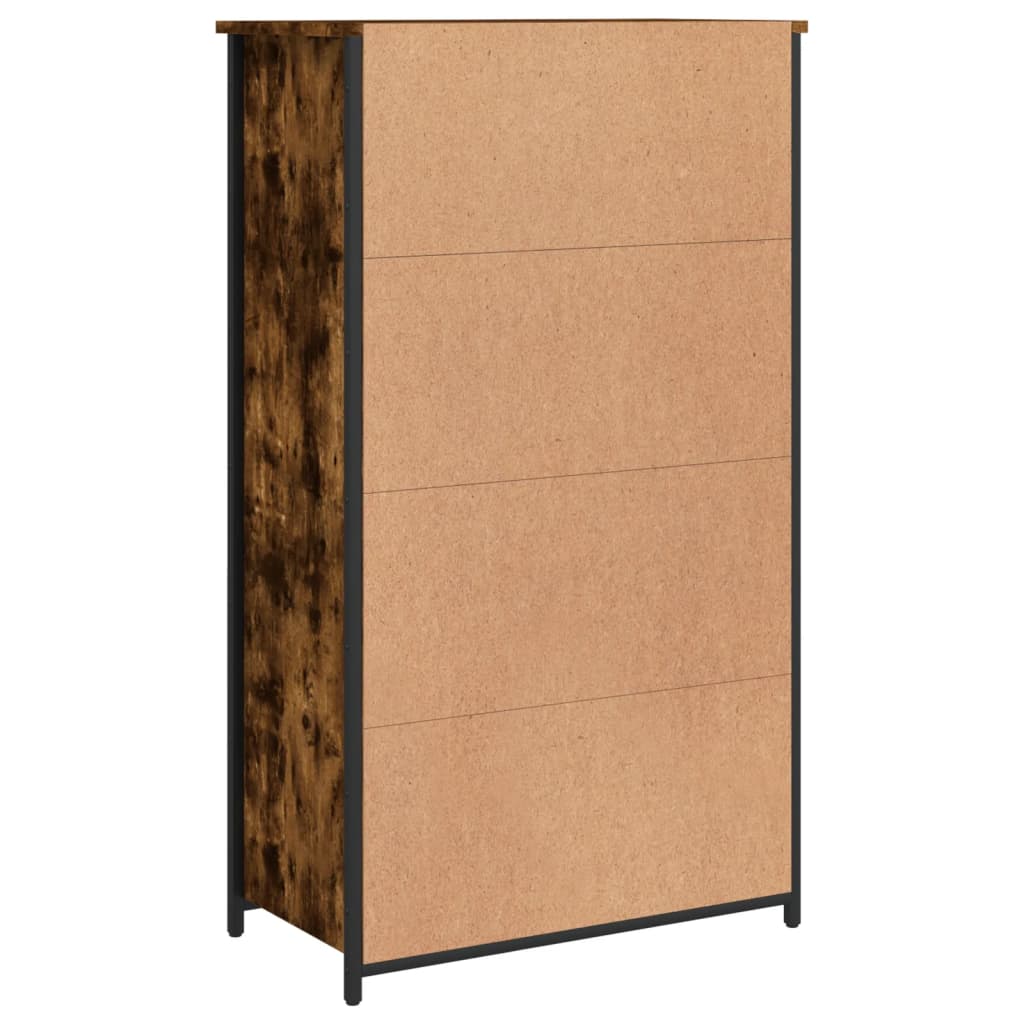 vidaXL Highboard Smoked Oak 62x32x106.5 cm Engineered Wood
