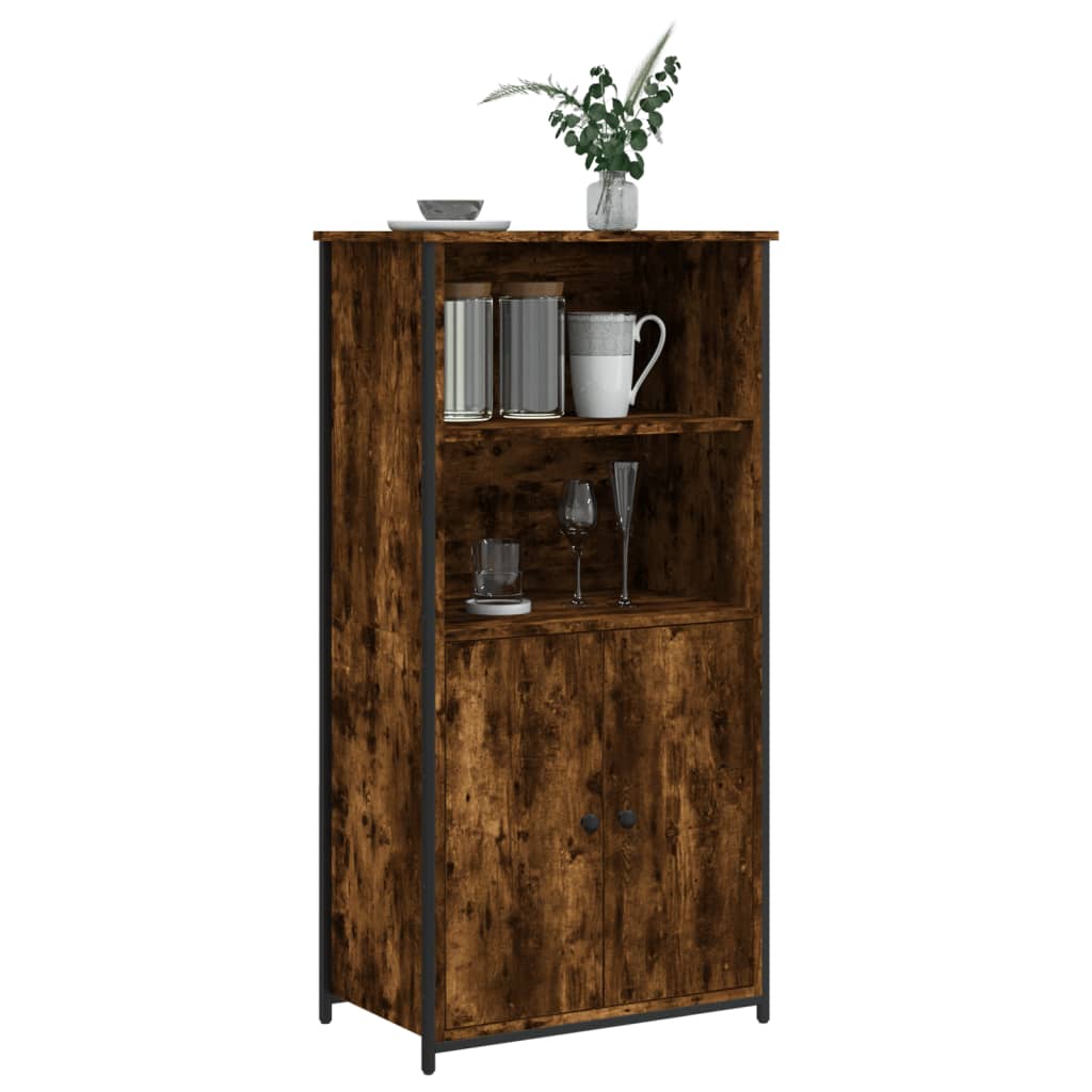 vidaXL Highboard Smoked Oak 62x36x121,5 cm Engineered Wood