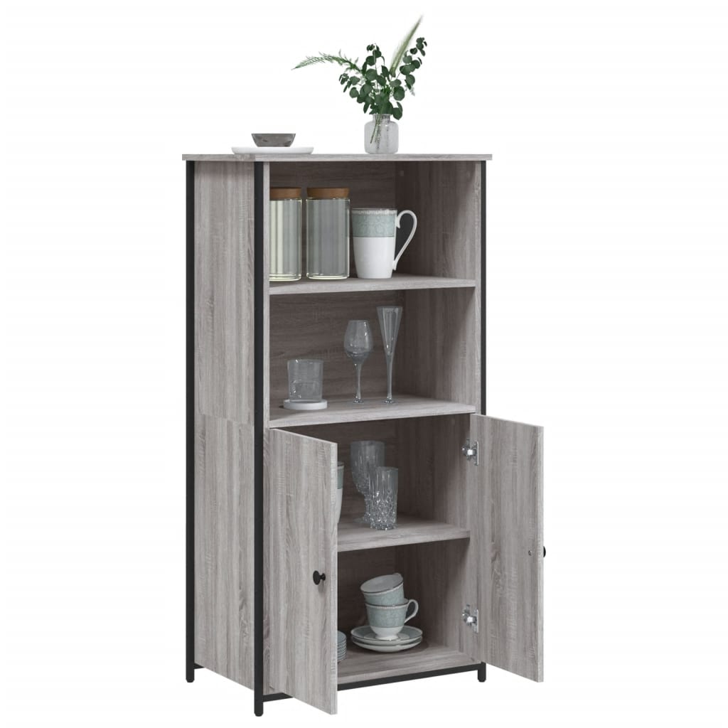vidaXL Highboard Grey Sonoma 62x36x121,5 cm Engineered Wood