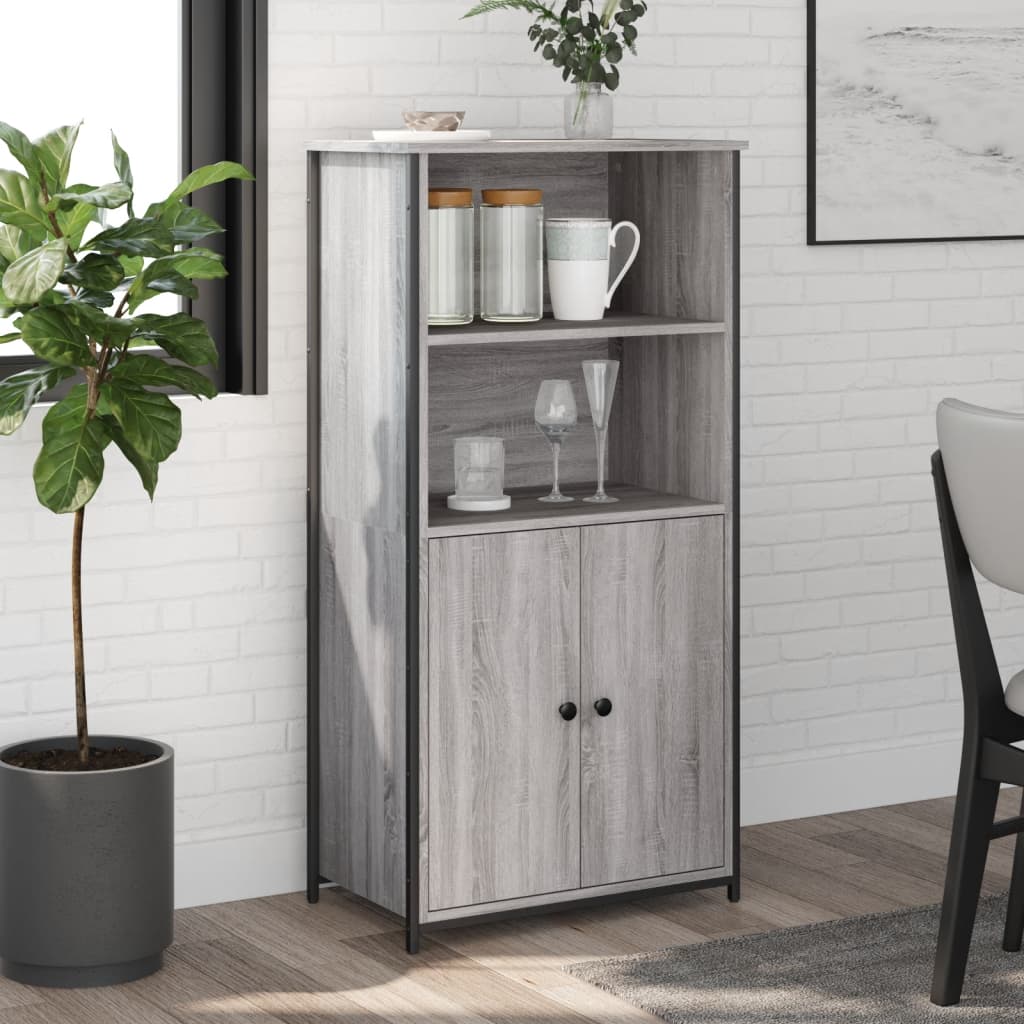 vidaXL Highboard Grey Sonoma 62x36x121,5 cm Engineered Wood