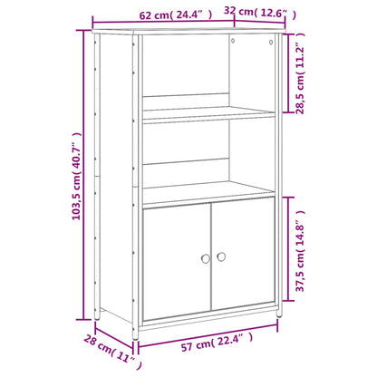 vidaXL Highboard Black 62x32x103.5 cm Engineered Wood