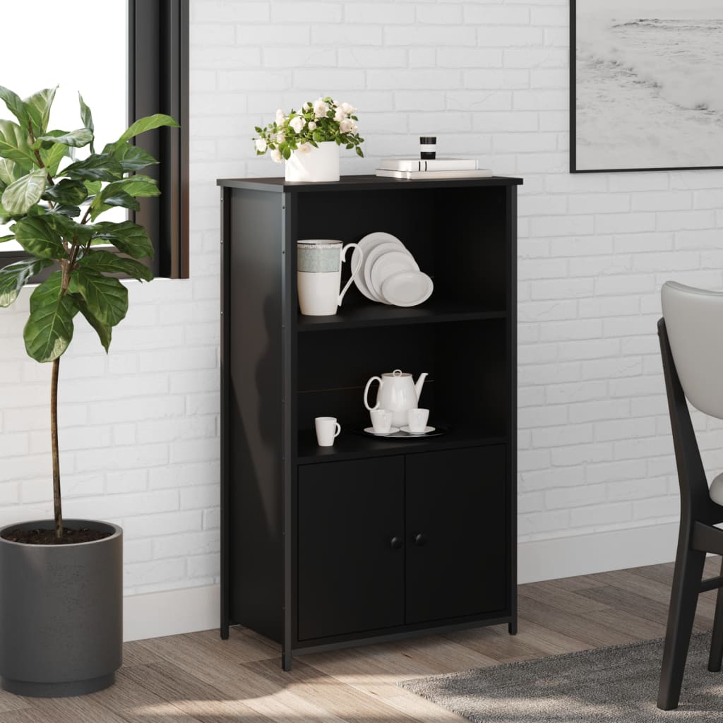 vidaXL Highboard Black 62x32x103.5 cm Engineered Wood