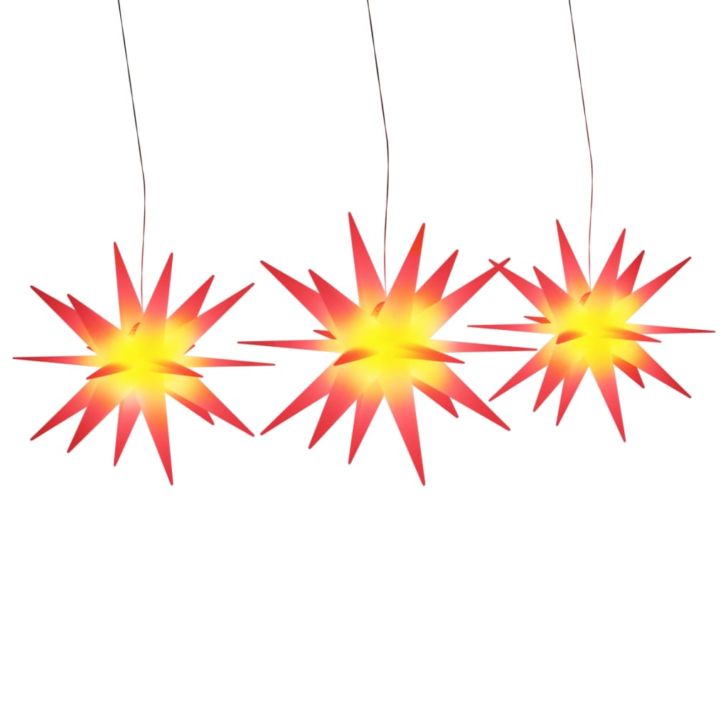 vidaXL Christmas Lights with LEDs 3 pcs Foldable Red