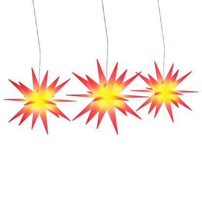 vidaXL Christmas Lights with LEDs 3 pcs Foldable Red