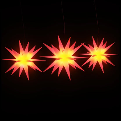 vidaXL Christmas Lights with LEDs 3 pcs Foldable Red