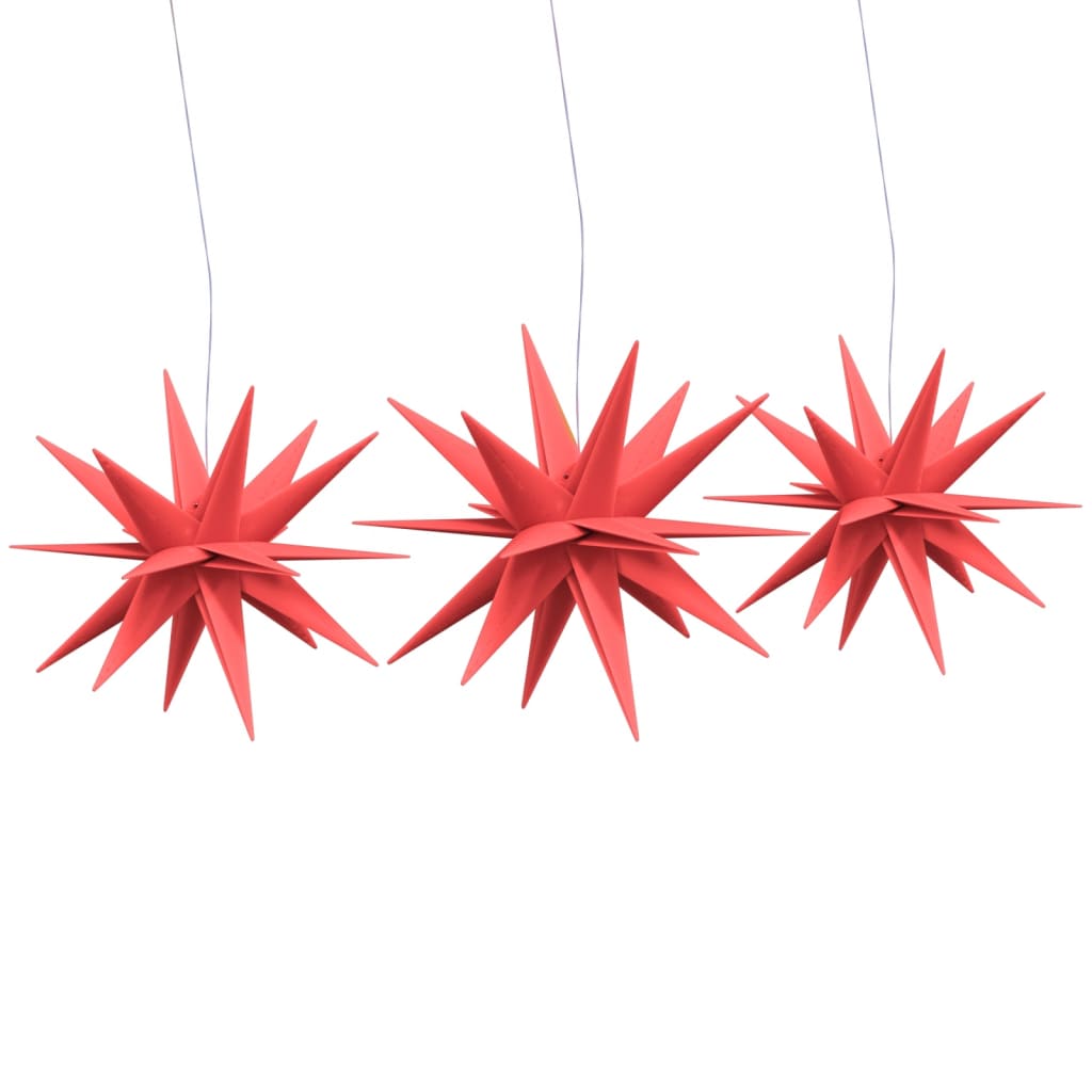 vidaXL Christmas Lights with LEDs 3 pcs Foldable Red