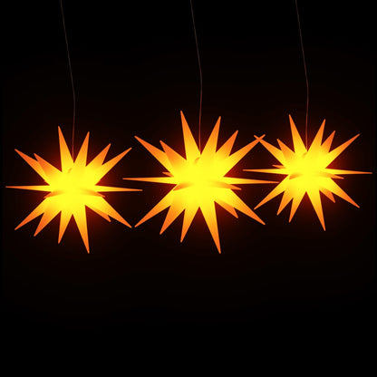 vidaXL Christmas Lights with LEDs 3 pcs Foldable Yellow