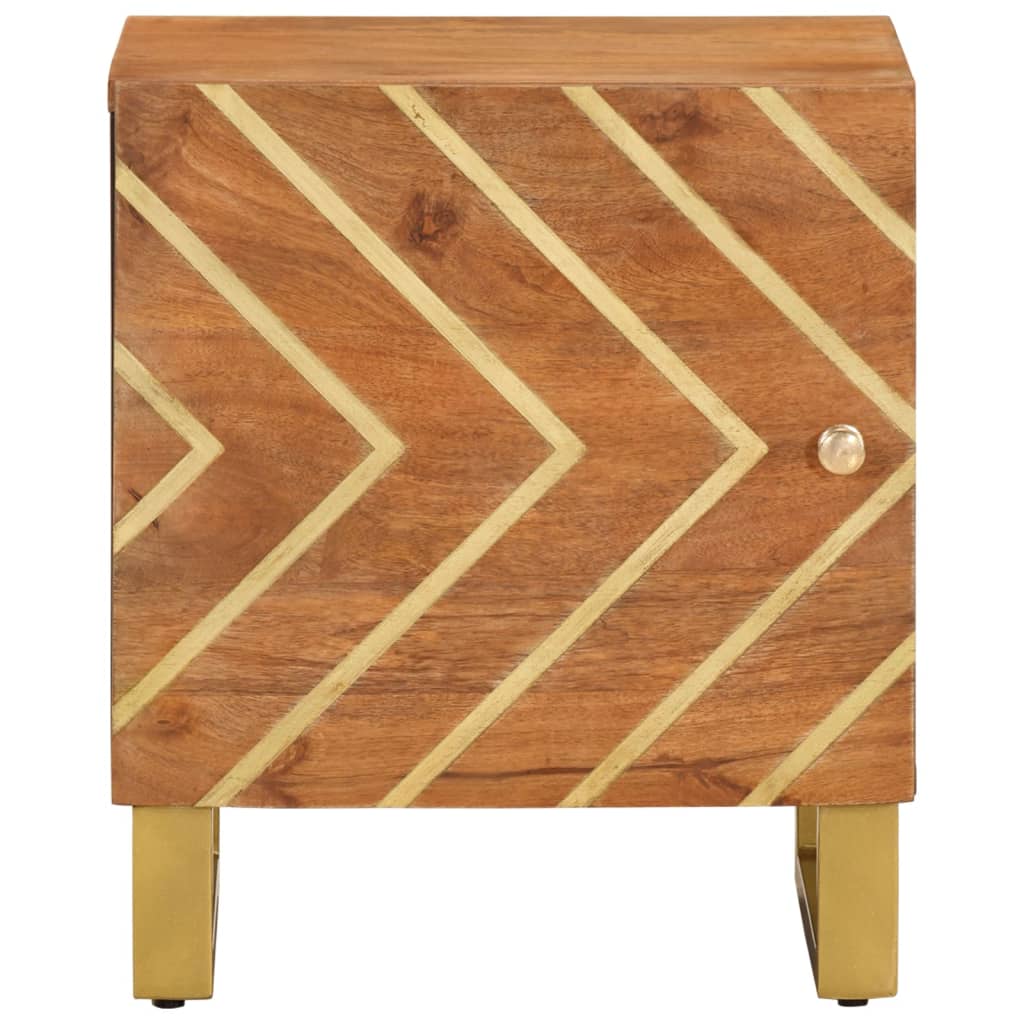 vidaXL Bedside Cabinet Brown and Black Solid Wood Mango