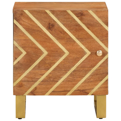 vidaXL Bedside Cabinet Brown and Black Solid Wood Mango