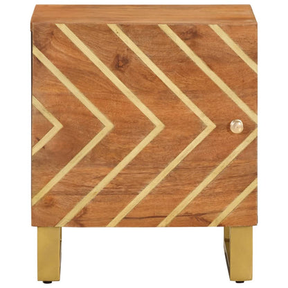vidaXL Bedside Cabinets 2 pcs Brown and Black Solid Wood Mango
