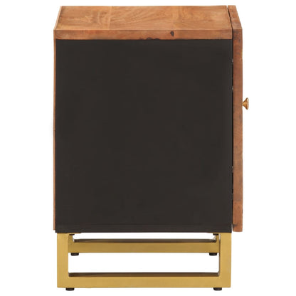 vidaXL Bedside Cabinets 2 pcs Brown and Black Solid Wood Mango