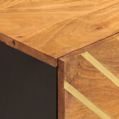 vidaXL Bedside Cabinets 2 pcs Brown and Black Solid Wood Mango