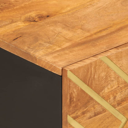 vidaXL Coffee Table Brown and Black 80x50x40 cm Solid Wood Mango