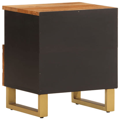vidaXL Bedside Cabinet Brown and Black Solid Wood Mango