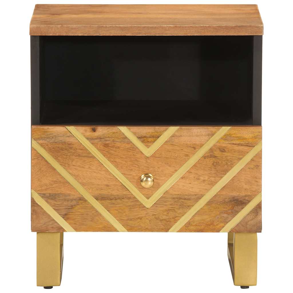 vidaXL Bedside Cabinets 2 pcs Brown and Black Solid Wood Mango