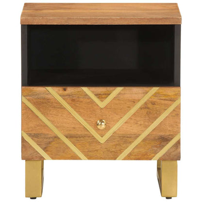 vidaXL Bedside Cabinets 2 pcs Brown and Black Solid Wood Mango