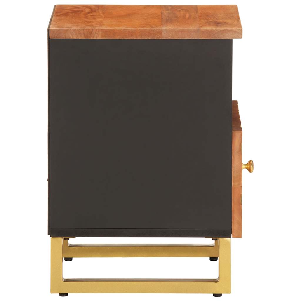 vidaXL Bedside Cabinets 2 pcs Brown and Black Solid Wood Mango