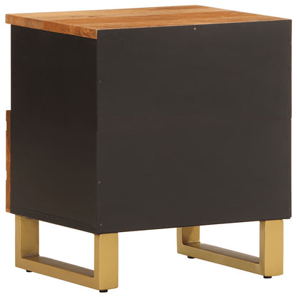 vidaXL Bedside Cabinets 2 pcs Brown and Black Solid Wood Mango
