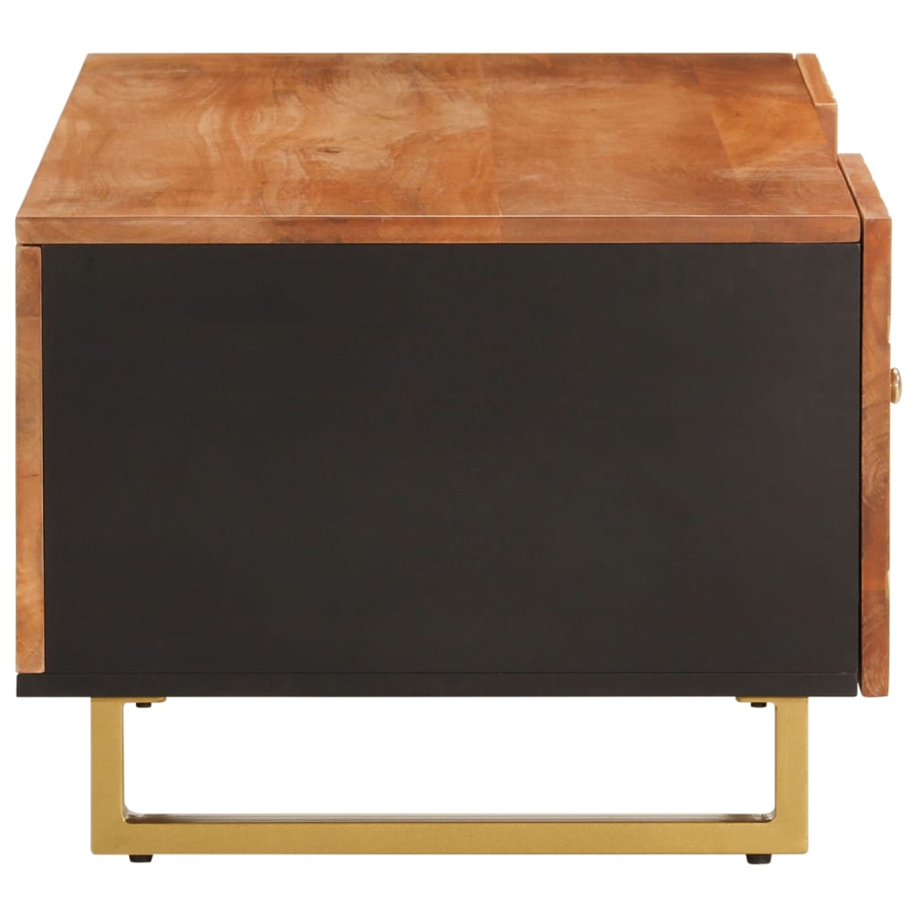 vidaXL Coffee Table Brown and Black 100x54x40 cm Solid Wood Mango