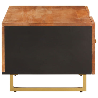 vidaXL Coffee Table Brown and Black 100x54x40 cm Solid Wood Mango