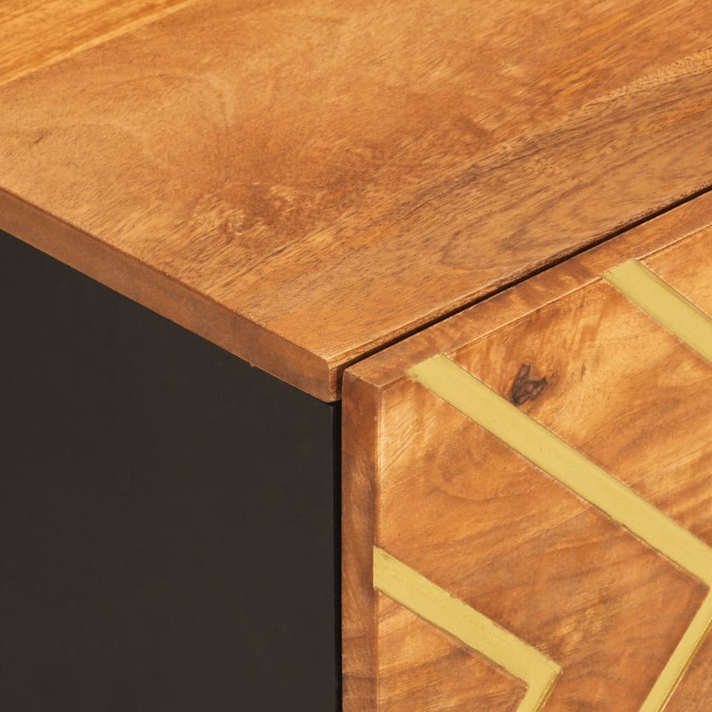vidaXL Coffee Table Brown and Black 100x54x40 cm Solid Wood Mango