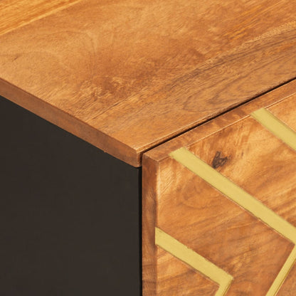 vidaXL Coffee Table Brown and Black 100x54x40 cm Solid Wood Mango