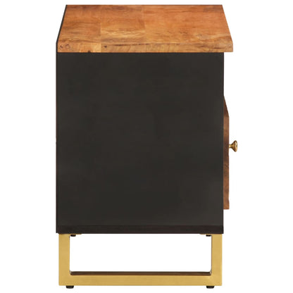 vidaXL TV Cabinet Brown and Black 80x33.5x46 cm Solid Wood Mango