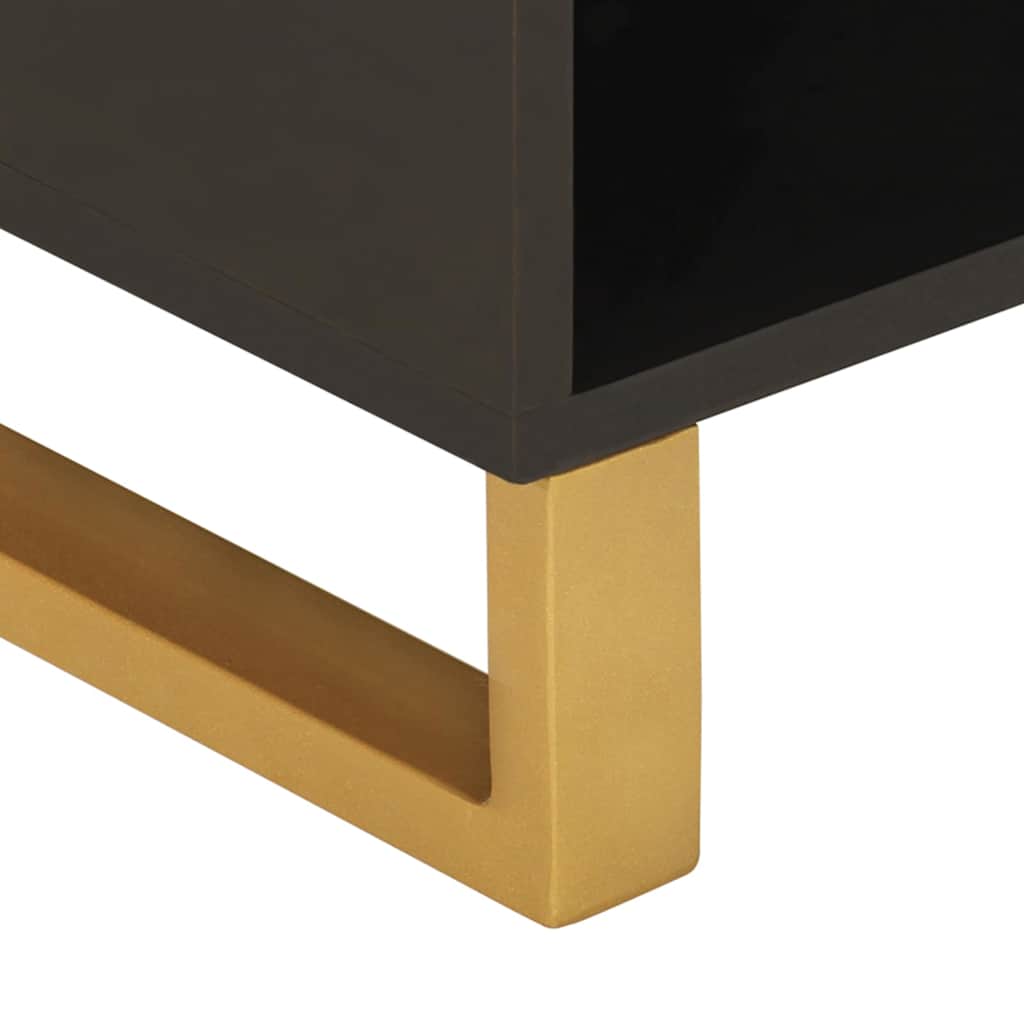 vidaXL TV Cabinet Brown and Black 80x33.5x46 cm Solid Wood Mango