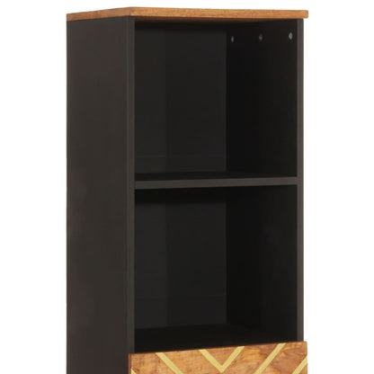 vidaXL Bathroom Cabinet Brown and Black 38x33.5x160 cm Solid Wood Mango