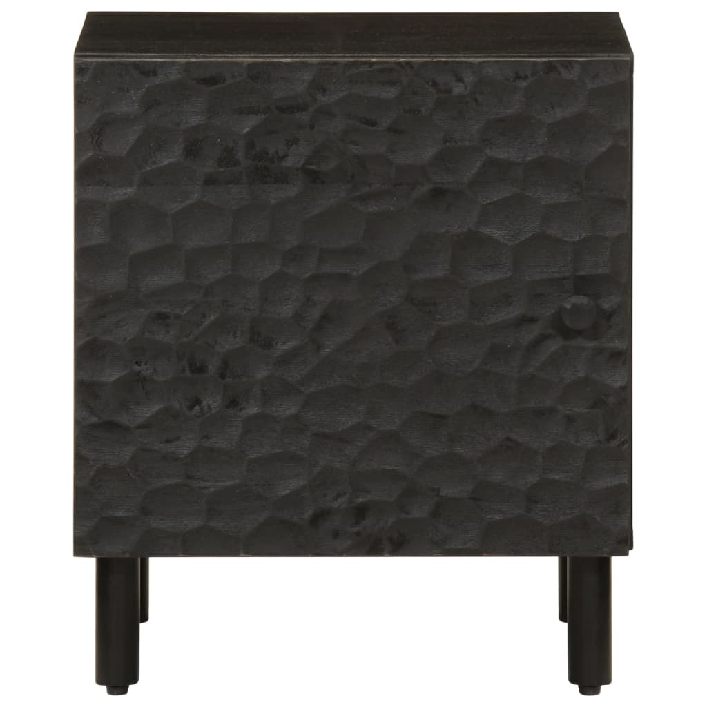 vidaXL Bedside Cabinets 2 pcs Black 40x33x46 cm Solid Wood Mango