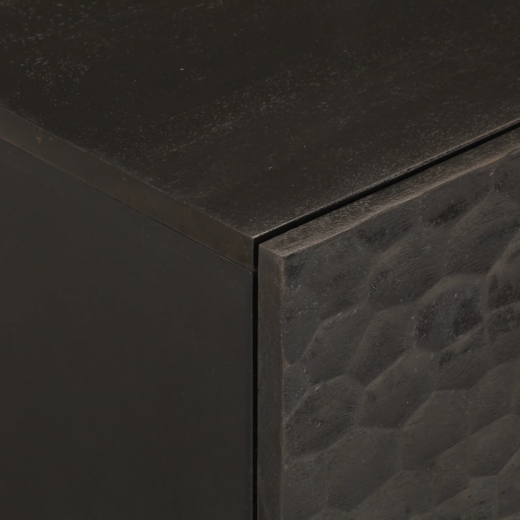 vidaXL Bedside Cabinets 2 pcs Black 40x33x46 cm Solid Wood Mango