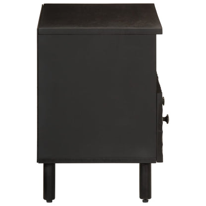 vidaXL TV Cabinet Black 70x33x46 cm Solid Wood Mango
