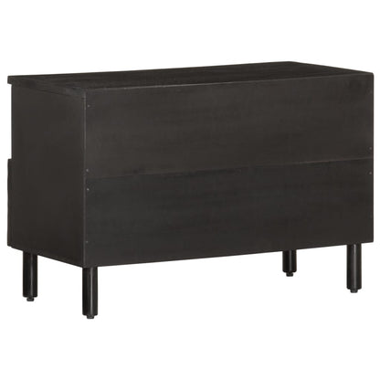 vidaXL TV Cabinet Black 70x33x46 cm Solid Wood Mango